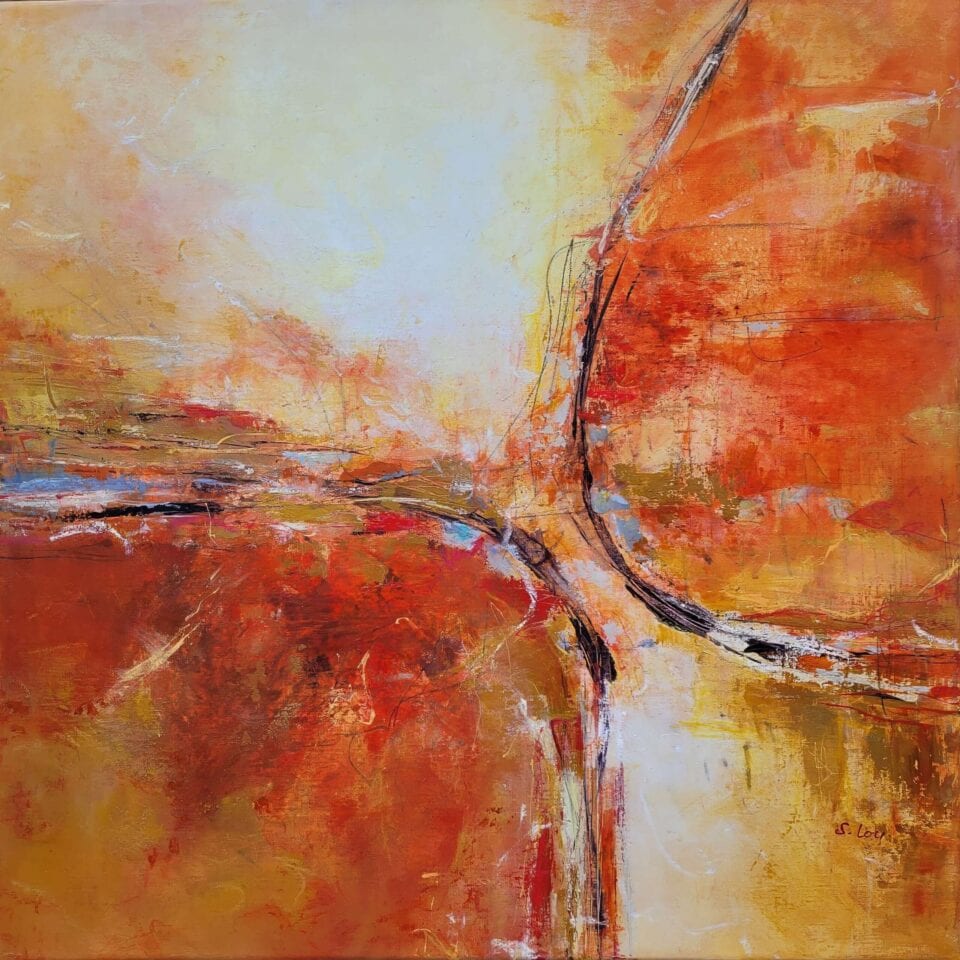 champ libre réf j16, acrylique sur toile 80x80 cm, 2022