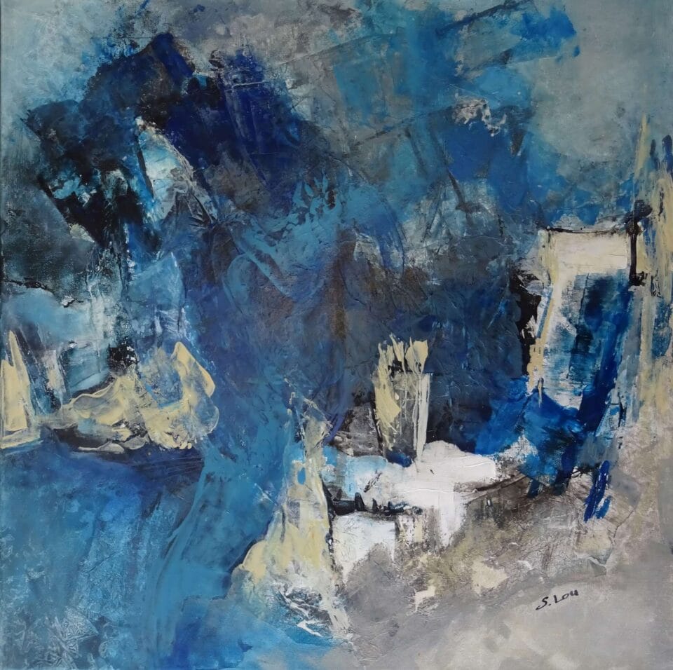 irma réf e22, acrylique sur toile 60x60 cm