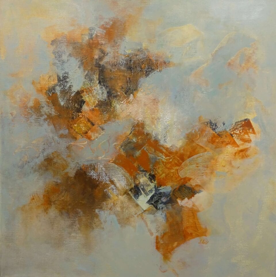 rêverie réf i11, acrylique sur toile 80x80 cm, 2021